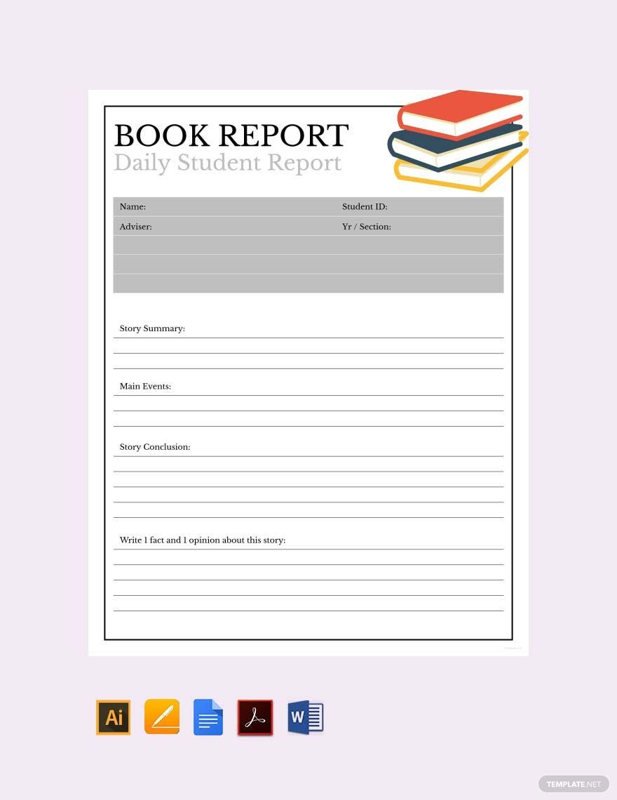 Sample Book Report Template In Word, Google Docs - Download throughout Book Sample Template