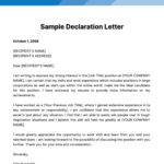 Sample Declaration Letter Template   Edit Online & Download Pertaining To Declaration Sample Template