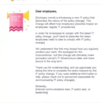 Sample Emails To Employees About A New Process: 8 Free Templates For Announcement Sample Template