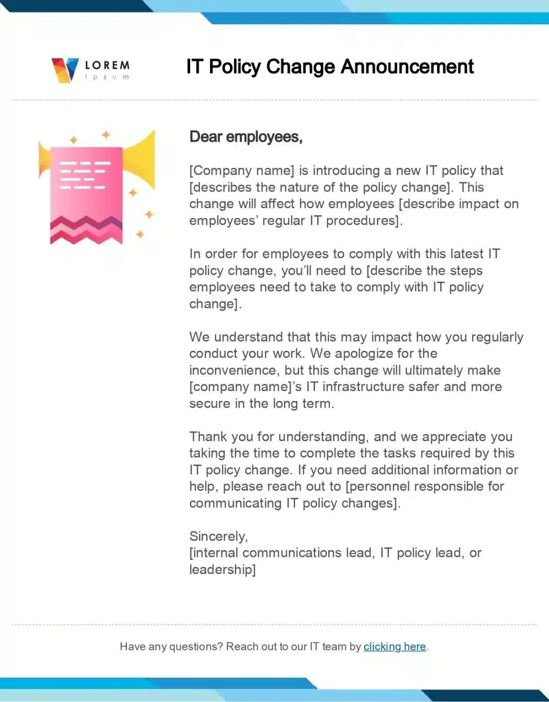 Sample Emails To Employees About A New Process: 8 Free Templates for Announcement Sample Template