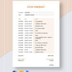 Sample Event Itinerary Template In Google Docs, Word   Download Inside Event Sample Template