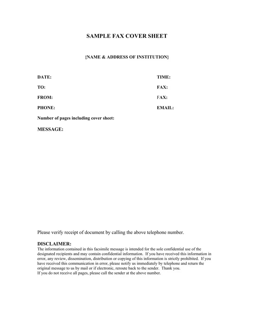 Sample Fax Cover ≡ Fill Out Printable Pdf Forms Online for Fax Cover Sample Template