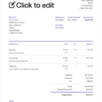 Sample Invoice Template Pertaining To Invoice For Services Rendered Template Sample