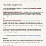 Sample Non Disclosure Agreement Template   Everynda In Confidentiality Agreement Sample Template