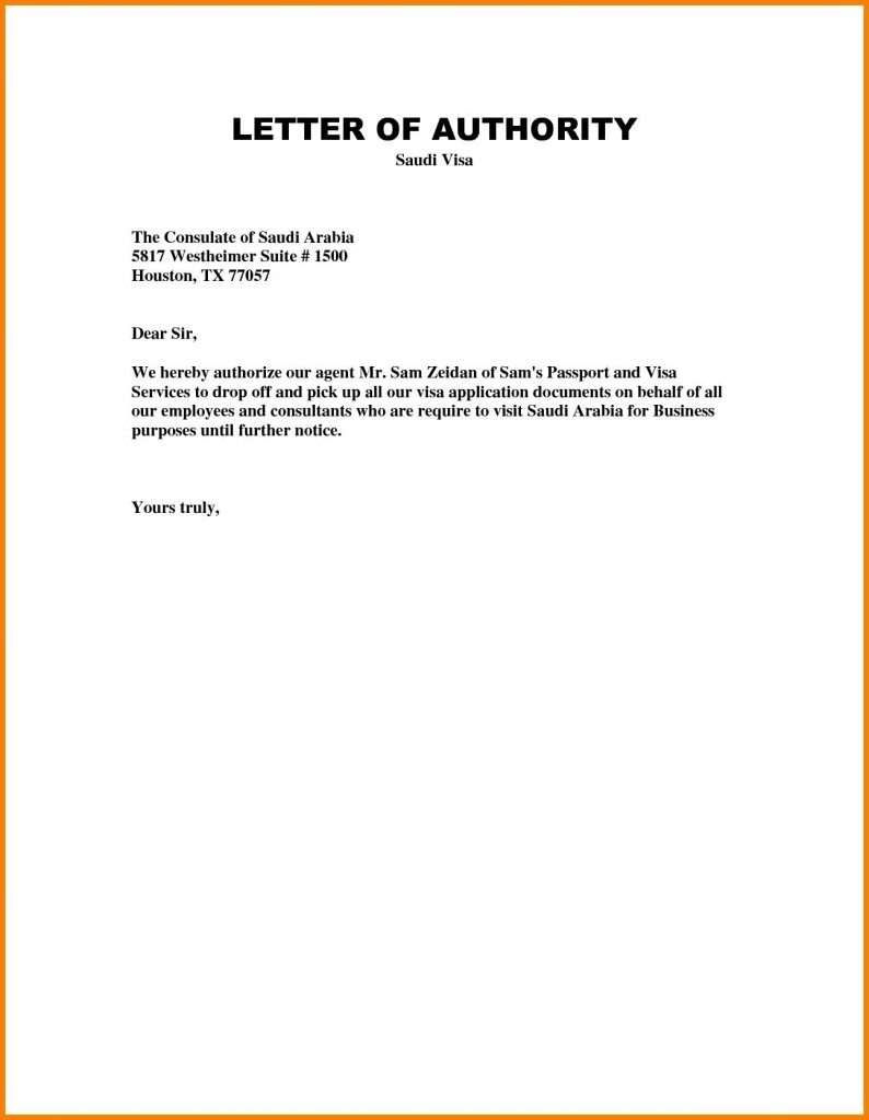 Sample Of Authorization Letter Examples Template In Pdf pertaining to Authorization Sample Template