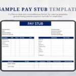 Sample Pay Stub Template In Word, Excel, Apple Numbers, Pages, Pdf Within Pay Stub Template Free Sample