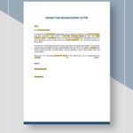 Sample Promotion Announcement Letter In Google Docs, Word, Outlook For Announcement Sample Template