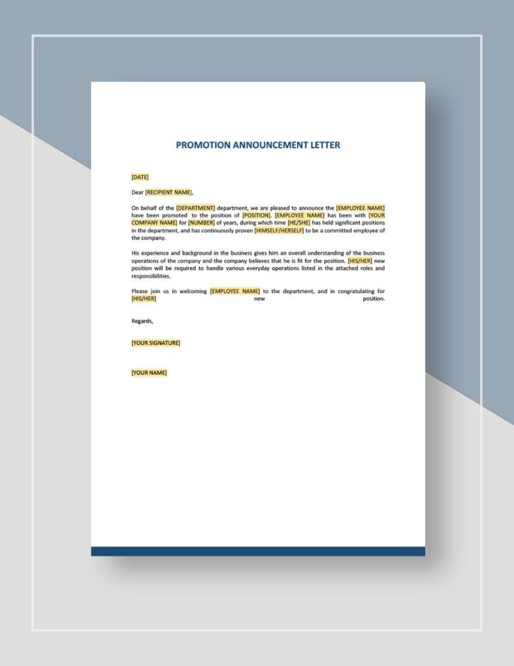 Announcement Sample Template