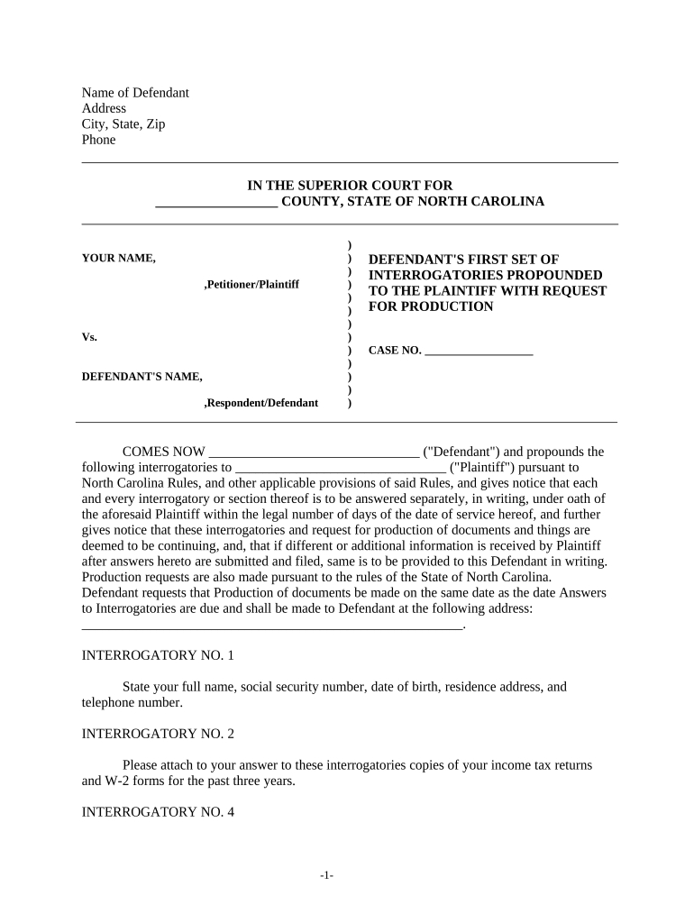 Sample Responses To Interrogatories: Fill Out &amp;amp; Sign Online | Dochub throughout Interrogatories Template And Sample Answers