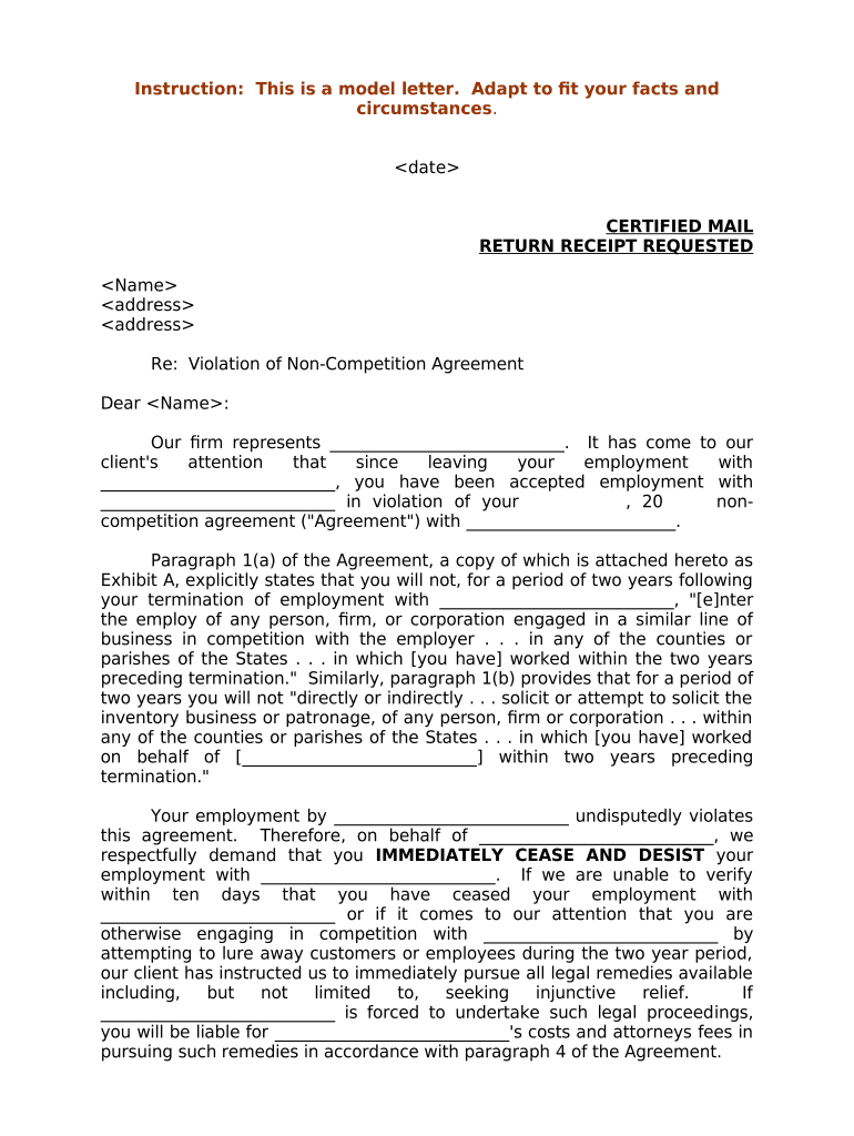 Sample Violation Letter Doc Template | Pdffiller pertaining to HOA Violation Letter Sample Template