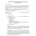 Sample Written Hazard Communication Program With Hazard Communication Program Sample Template