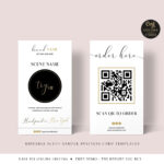 Scent Sample Card Editable Template, Minimalist Diy Edit Candle Inside Perfume Sample Card Template