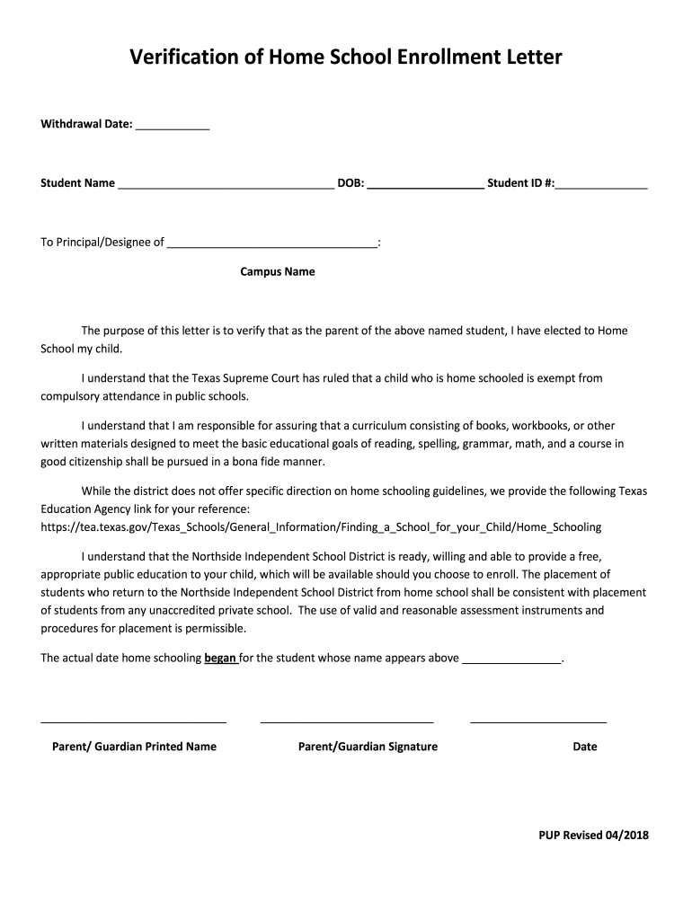 School Enrollment Letter Pdf - Fill Online, Printable, Fillable inside Enrollment Verification Sample Letter Template