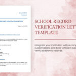 School Record Verification Letter Template In Word, Pdf, Google With Regard To Enrollment Verification Sample Letter Template