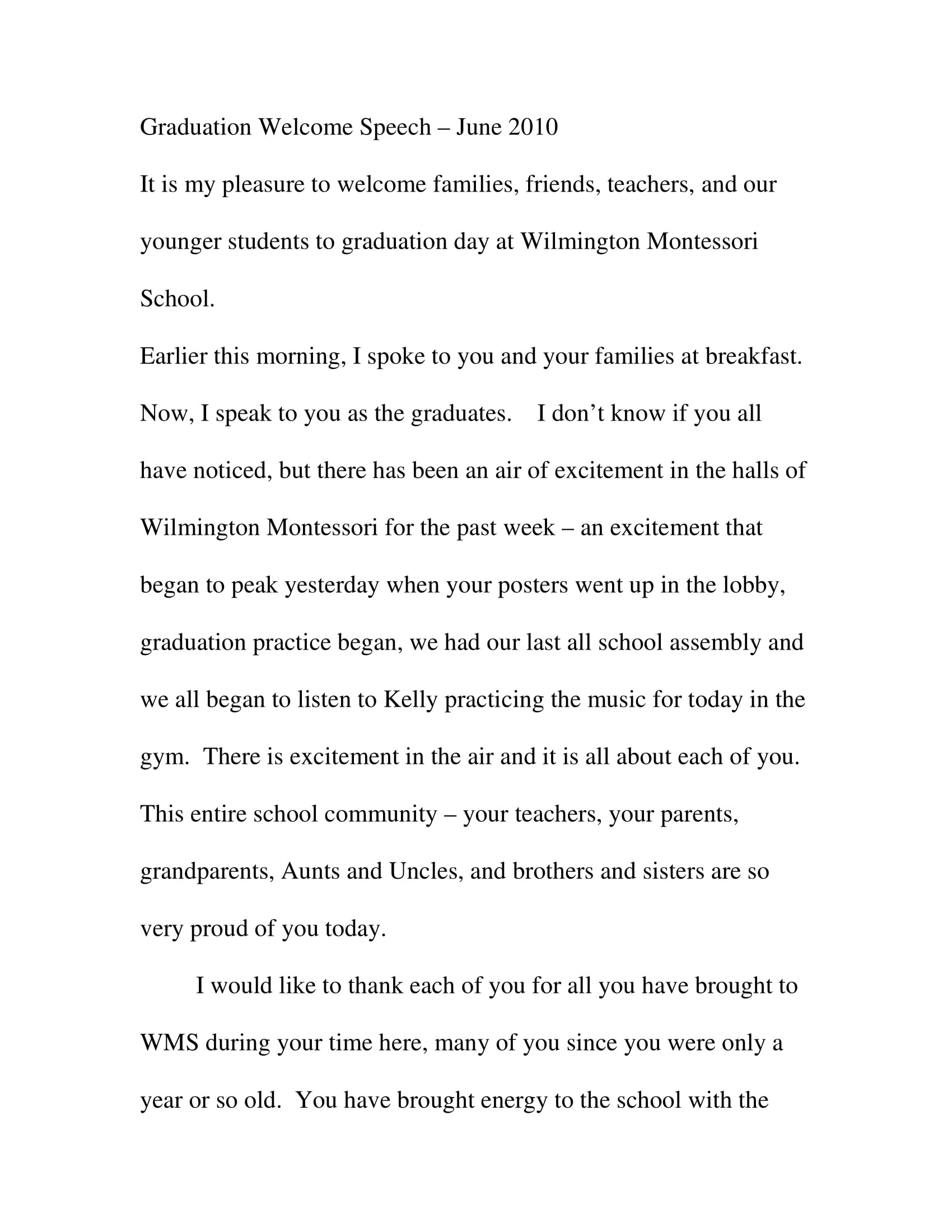 School Welcome Speech - 10+ Examples, Format, How To Write, Pdf for Welcome Speech Template Sample