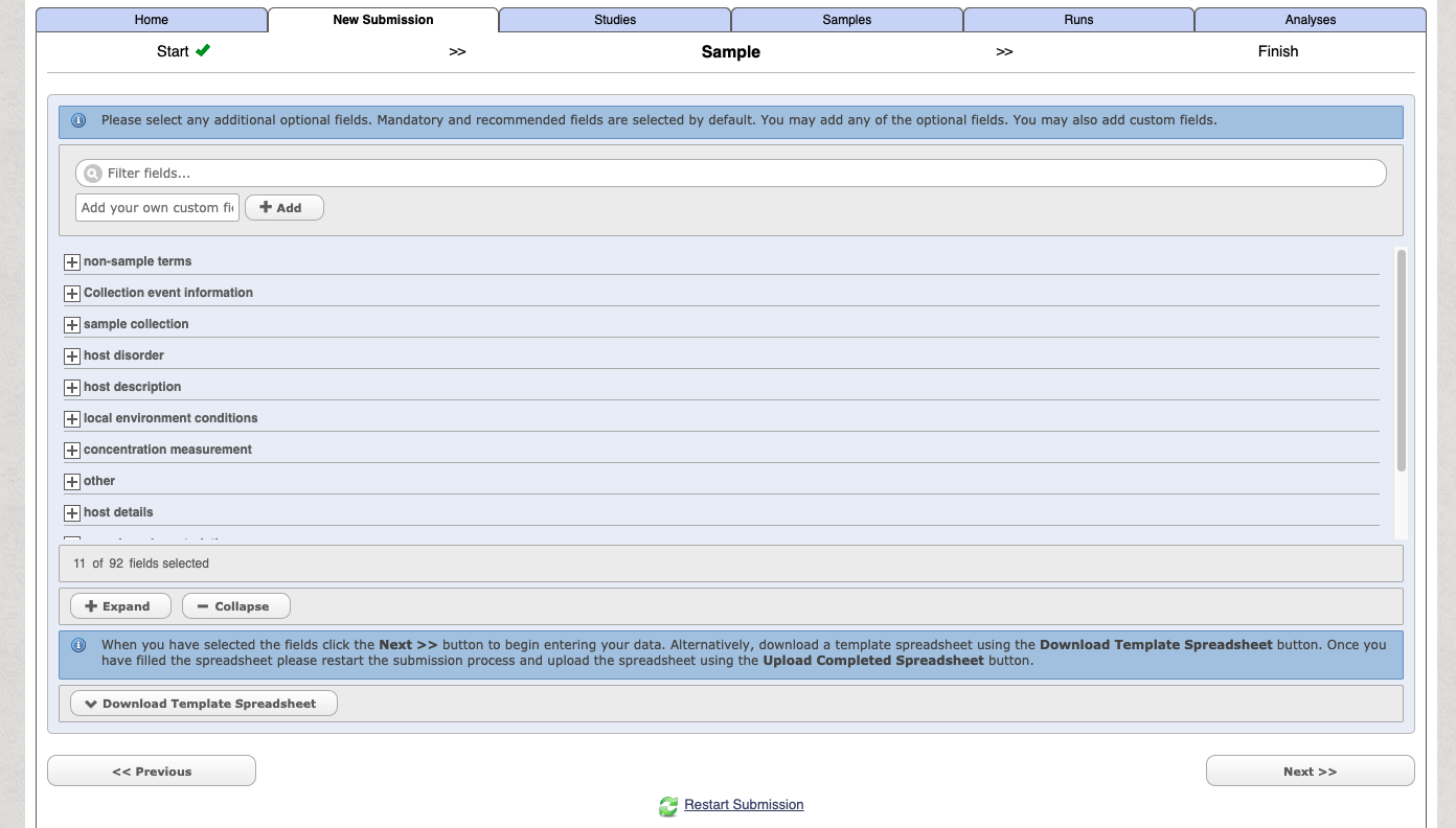 Sequence Repositories · Siobhon Egan - Research regarding Miseq Sample Sheet Template