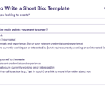 Short Bio Templates: How To Write & Examples For Short Biography Template Sample