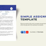 Simple Assignment Template In Word, Pdf, Google Docs   Download Pertaining To Assignment Sample Template