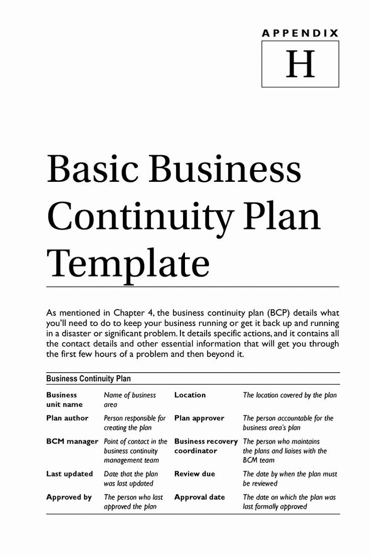 Simple Business Continuity Plan Template intended for Small Business Continuity Plan Sample Template