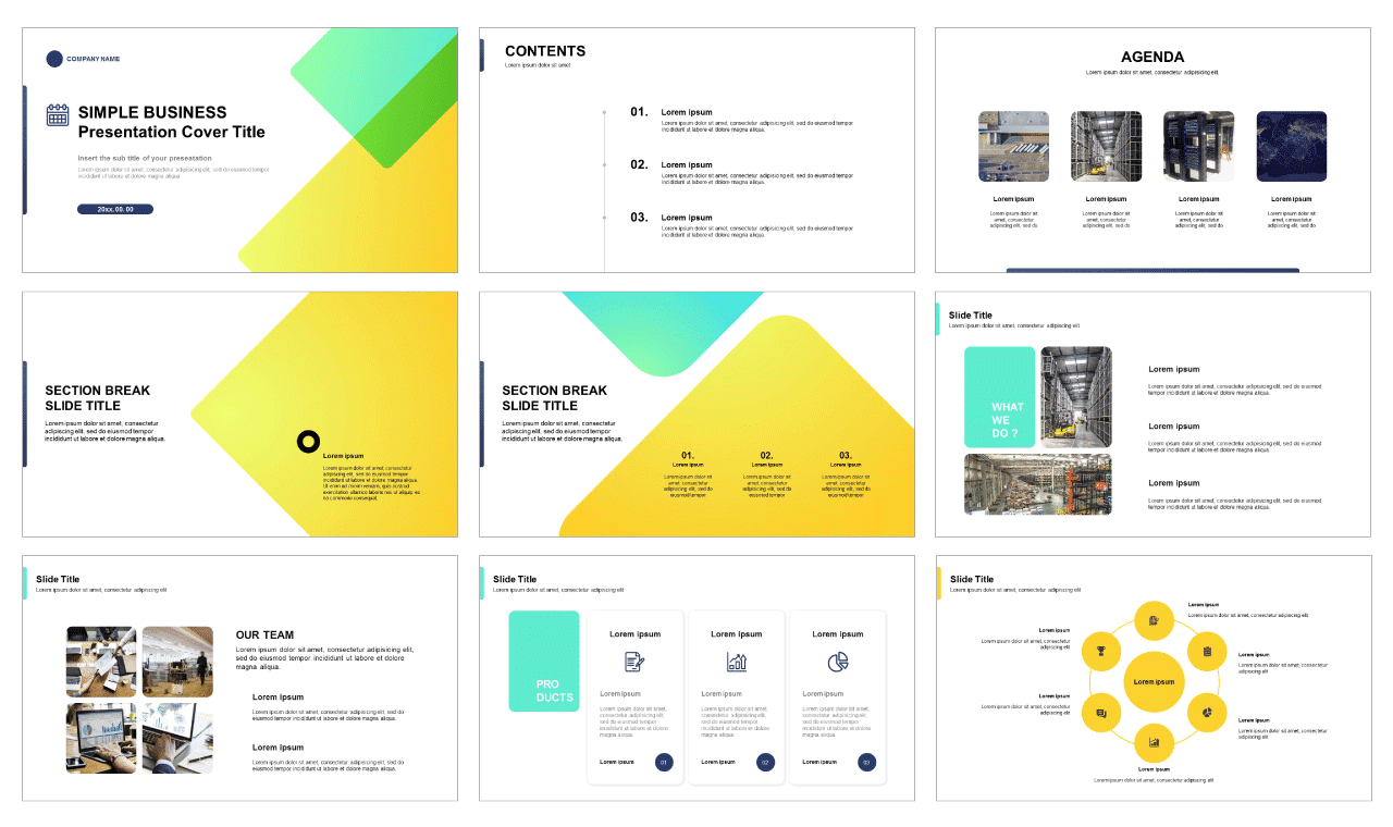 Simple Business Presentation Templates - Free Download throughout Business Presentation Sample Templates