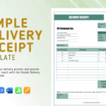 Simple Delivery Receipt Template In Google Docs, Word, Apple Pages Within Delivery Receipt Template Sample