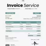 Simple Grey Service Invoice Template   Venngage Intended For Service Invoice Sample Template