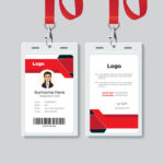 Simple Id Card Template Design 2090452 Vector Art At Vecteezy For Id Card Templates Sample