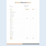 Simple Monthly Financial Report Template In Google Sheets, Word With Regard To Financial Report Sample Template