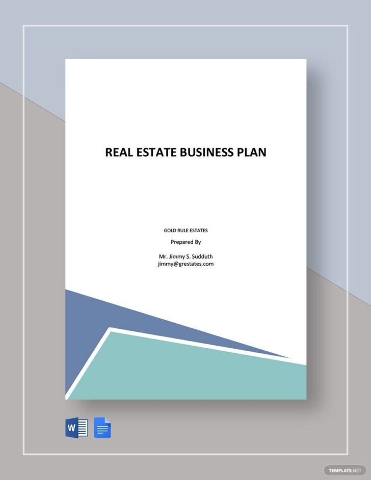 Real Estate Business Plan Sample Template