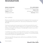 Simple Resignation Letter Free Google Docs Template Intended For Resignation Sample Template