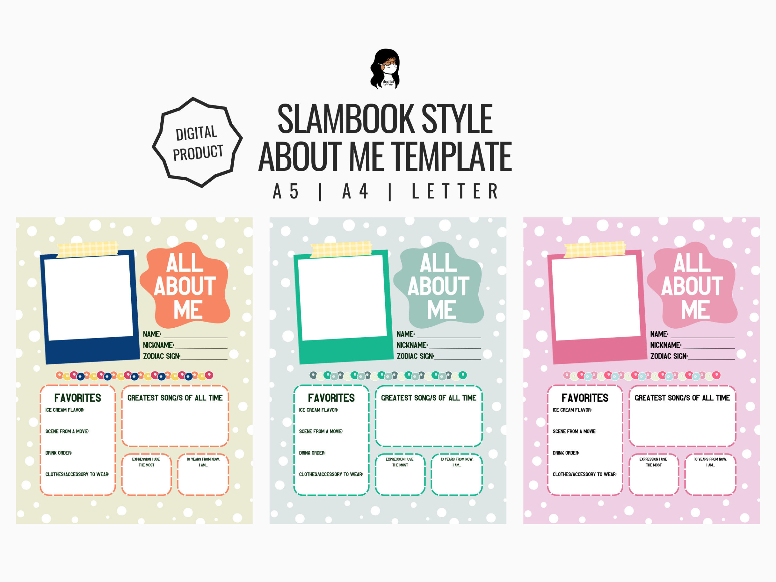 Slambook Style About Me Template, About Me Page, Slambook regarding Slam Book Sample Template