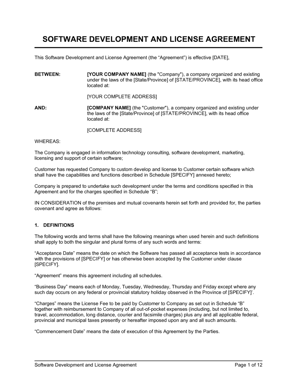 software development and license agreement template 2024 download with regard to licensing agreement template sample Software Development And License Agreement Template 2024 [Download with regard to Licensing Agreement Template Sample