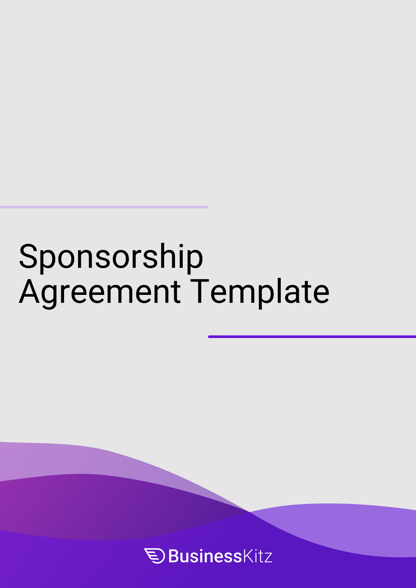 Sponsorship Agreement Template - Benefits | Business Kitz inside Sponsorship Agreement Sample Template