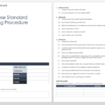 Standard Operating Procedures Templates | Smartsheet For SOP Template Sample