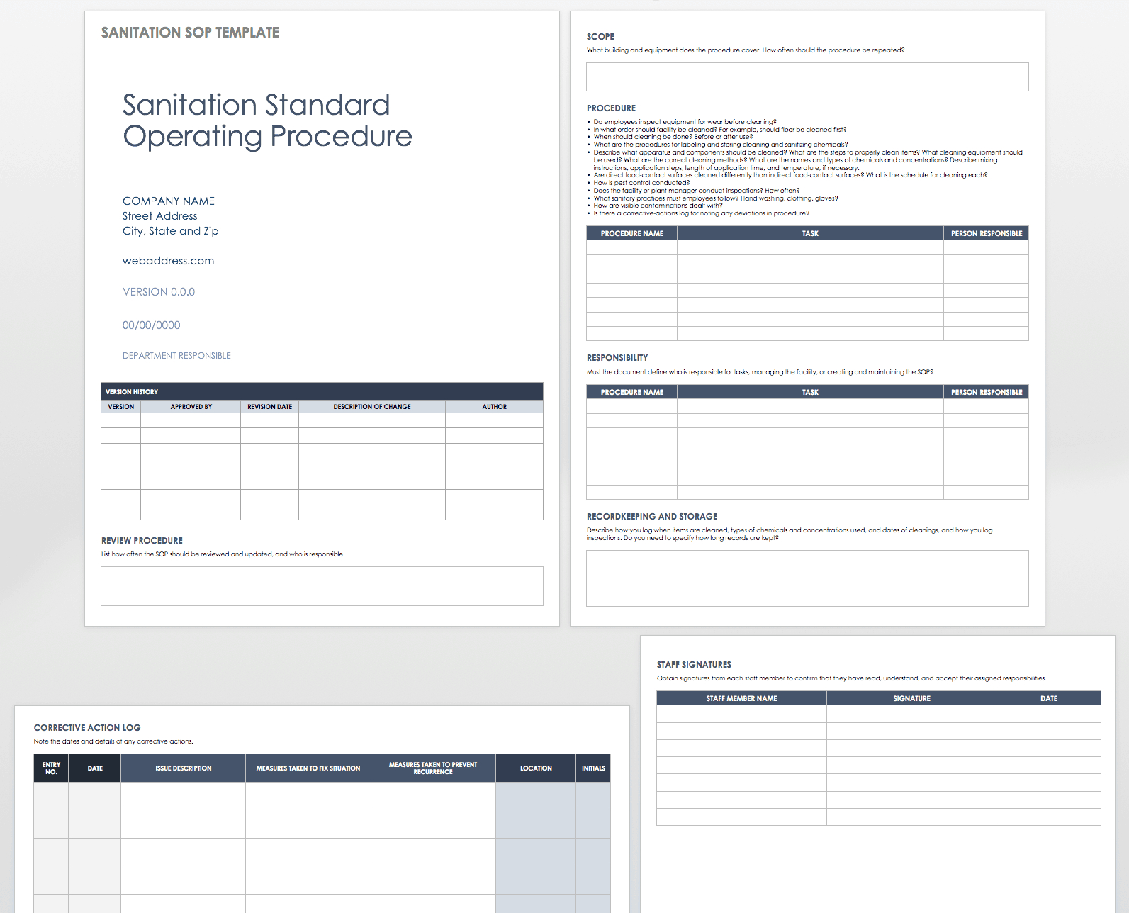 Standard Operating Procedures Templates | Smartsheet intended for MOP Sample Templates