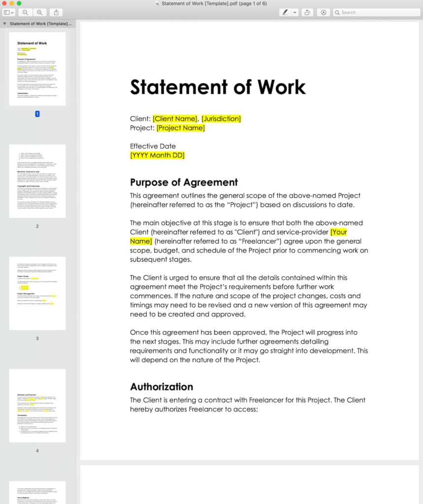 Statement Of Work: Crafting Clear Expectations For Project Success inside Statement Of Work Template Sample