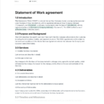 Statement Of Work (Sow) Template   Free To Use Inside Work Samples Template