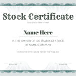 Stock Certificate Free Google Docs Template   Gdoc.io Pertaining To Stock Certificate Template Sample