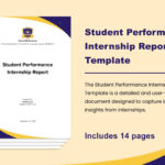 Student Performance Internship Report Template In Word, Pdf Inside Internship Journal Sample Template