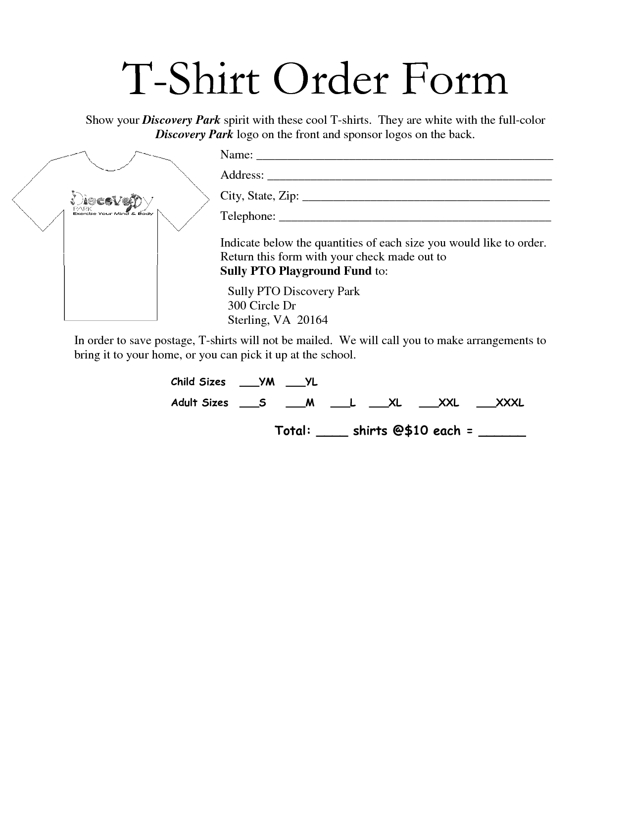 T Shirt Order Form Example Ten Ideas To Organize Your Own T Shirt with regard to Sample Apparel Order Form Template