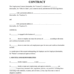 Temporary Employment Contract Template | Lawdistrict With Employment Contract Agreement Template Sample