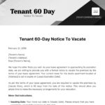 Tenant 60 Day Notice To Vacate Template   Edit Online & Download Inside 60 Day Notice Letter Sample Template