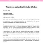 Thank You Letter For Birthday Wishes Template   Edit Online With Regard To Free Letter Of Wishes Sample Template