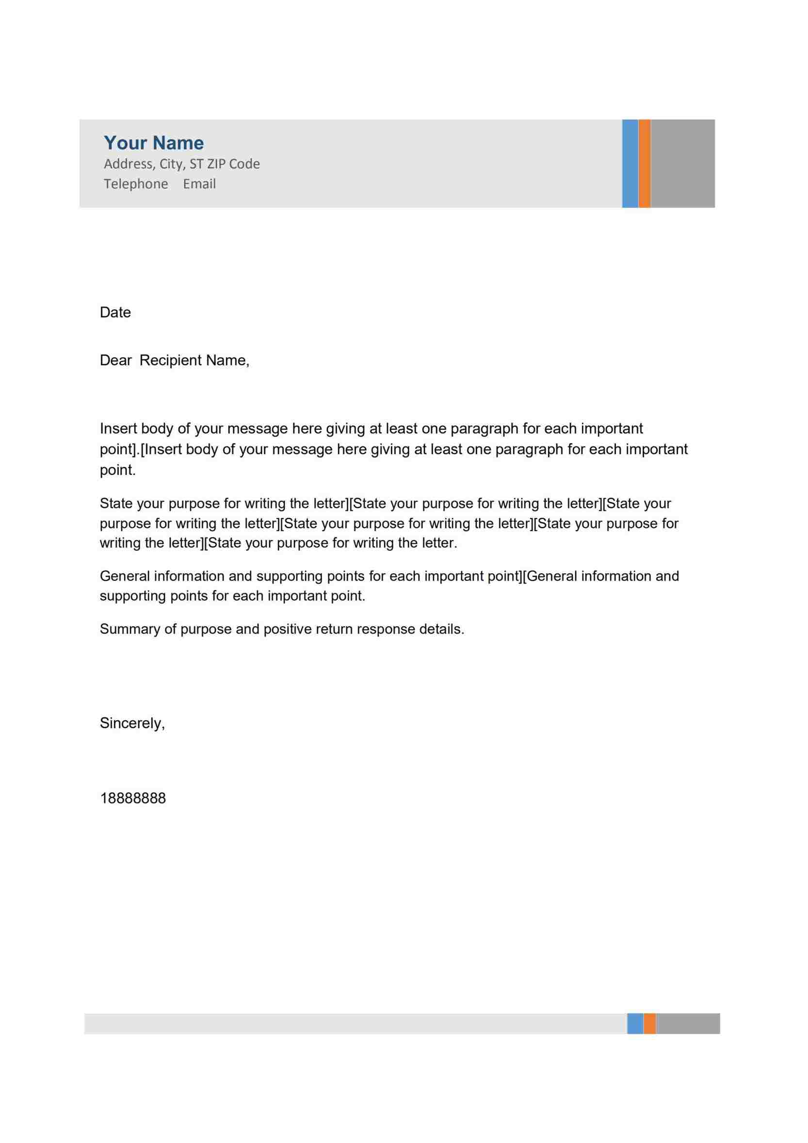 The 10 Best Word Business Letter Templates | Wps Office Academy regarding Business Email Sample Template