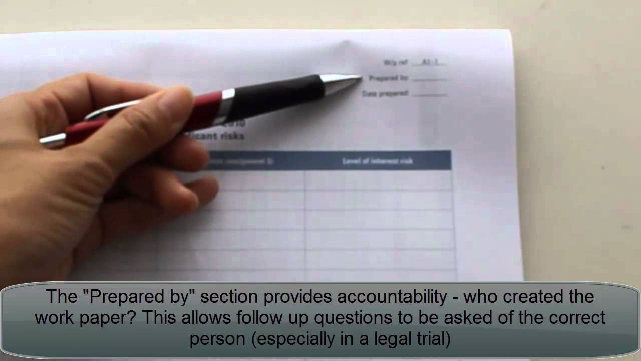 The Basics Of A Working Paper throughout Sample Audit Working Papers Template