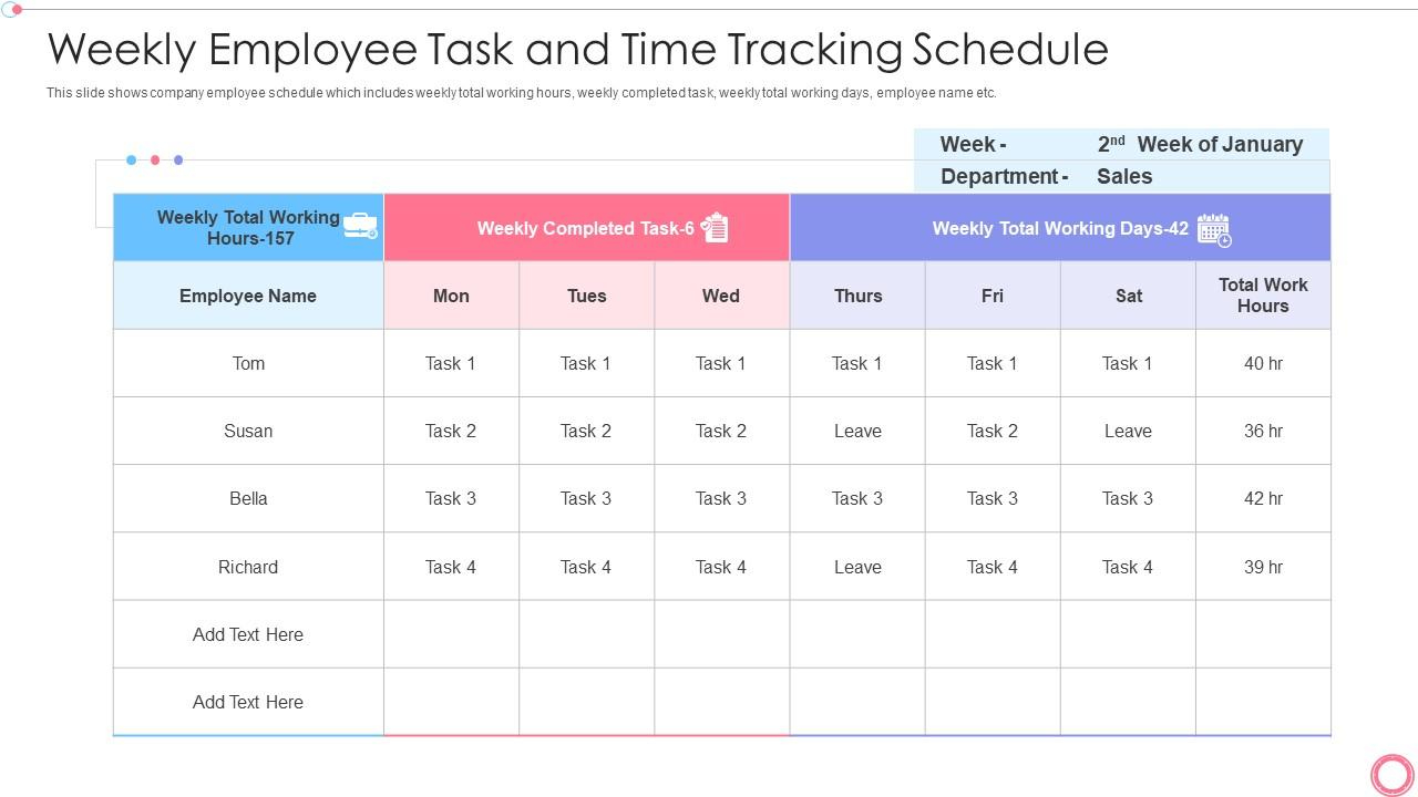 Top 10 Employee Schedule Templates With Samples And Examples inside Employee Work Schedule Template Sample