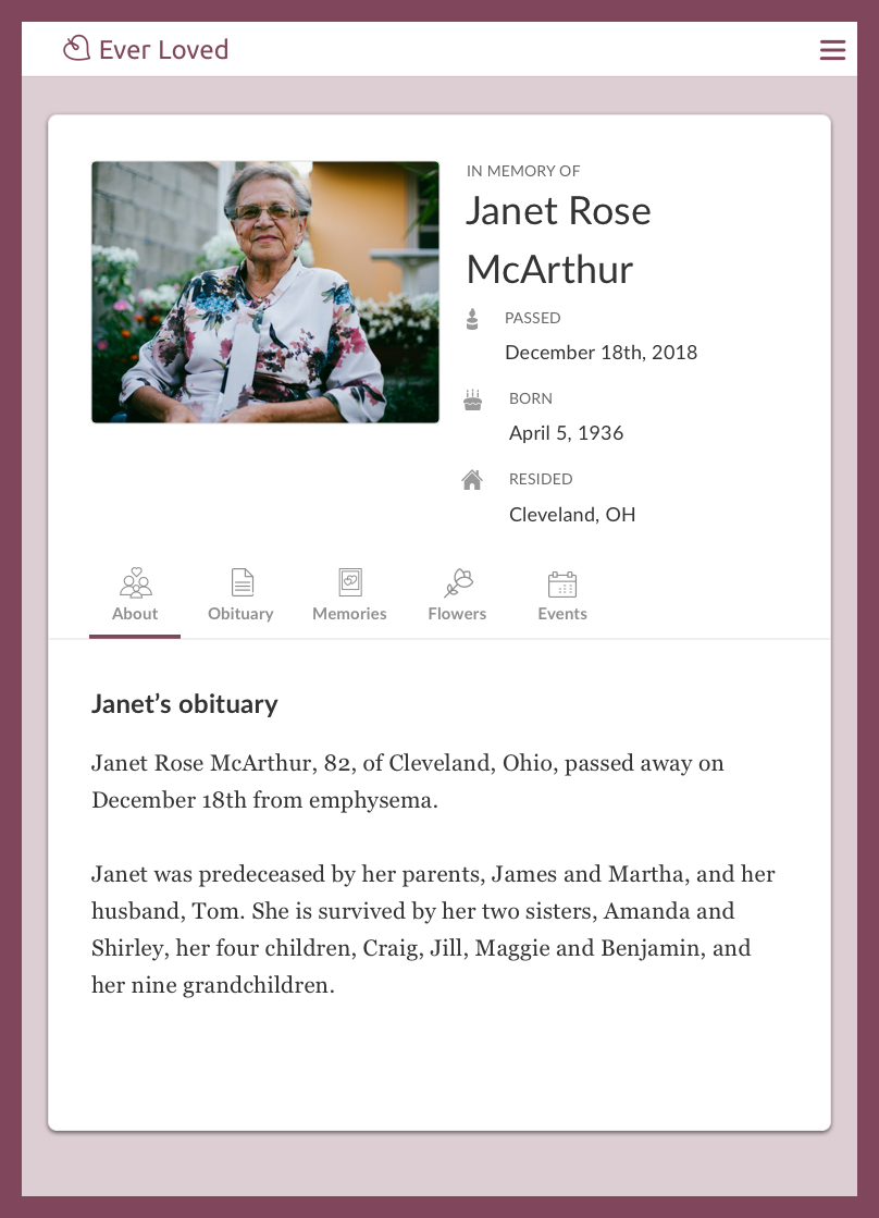 Top Free Obituary Templates | Ever Loved throughout Free Obituaries Template Samples