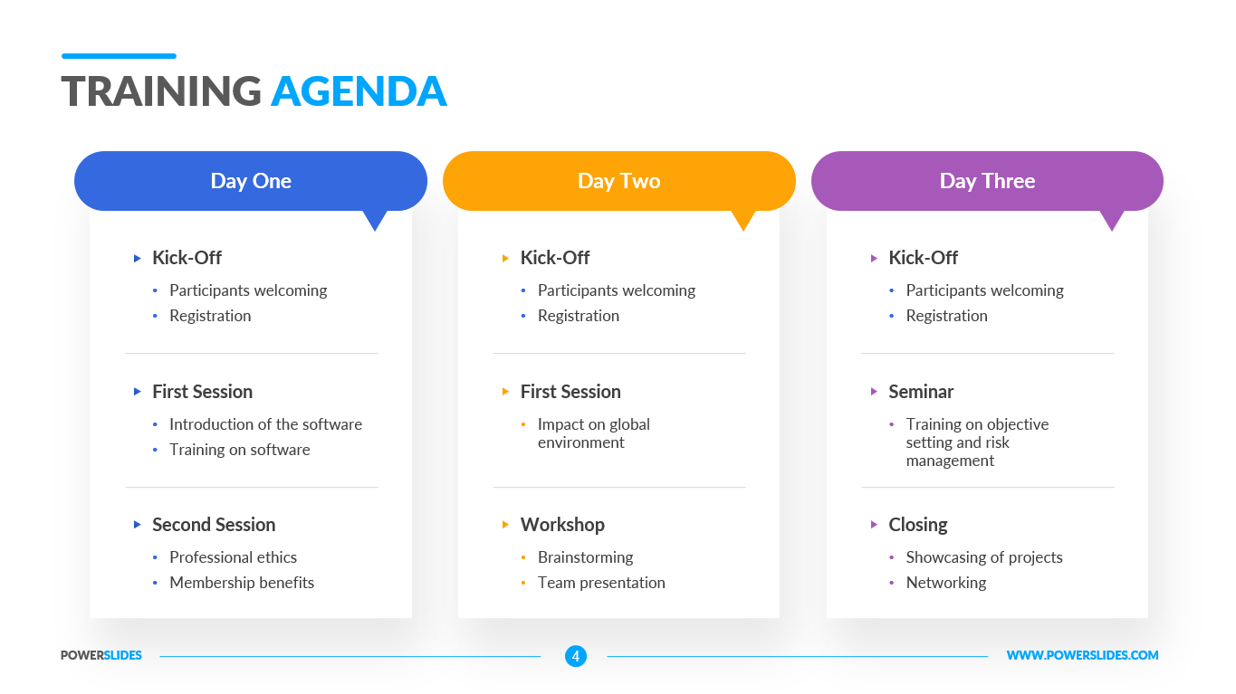 Training Agenda Template | 17+ Training Agenda Slides intended for Training Agenda Sample Template