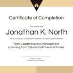 Training Certificate Of Completion   Venngage For Certificate Of Completion Template Sample