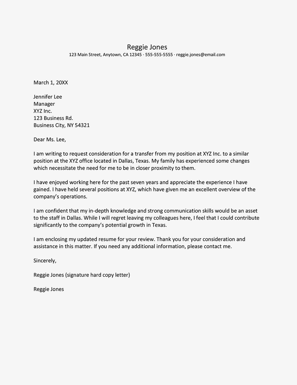 Transfer Request Letter And Email Samples with regard to Job Transfer Letter Sample Templates